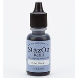 Tsukineko StazOn Refill Jet Black 15ml (RZ-000-031)