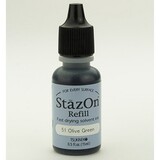 Tsukineko StazOn Refill Olive Green 15ml (RZ-000-051)