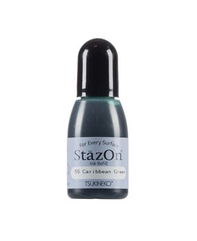Tsukineko StazOn Refill Caribbean Green 15ml (RZ-000-055) Tsukineko StazOn Refill Caribbean Green 15ml (RZ-000-055)