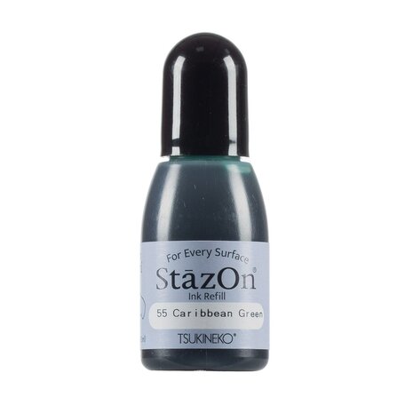 Tsukineko StazOn Refill Caribbean Green 15ml (RZ-000-055) Tsukineko StazOn Refill Caribbean Green 15ml (RZ-000-055)