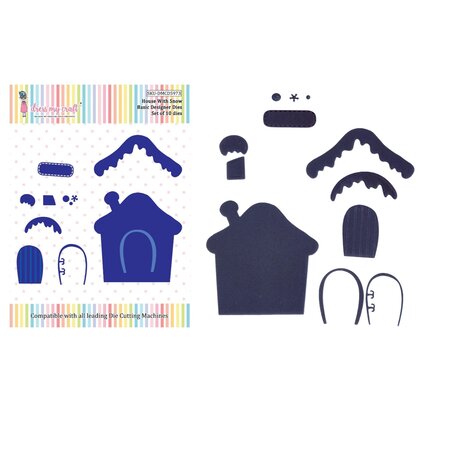 Dress My Craft Cutting Die Basic Designer House With Snow (DMCD5973) (OUTLET) Dress My Craft Cutting Die Basic Designer House With Snow (DMCD5973) (OUTLET)