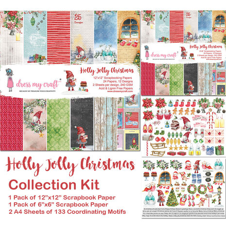 Dress My Craft Holly Jolly Christmas Collection Kit (DMCP7404) (OUTLET) Dress My Craft Holly Jolly Christmas Collection Kit (DMCP7404) (OUTLET)