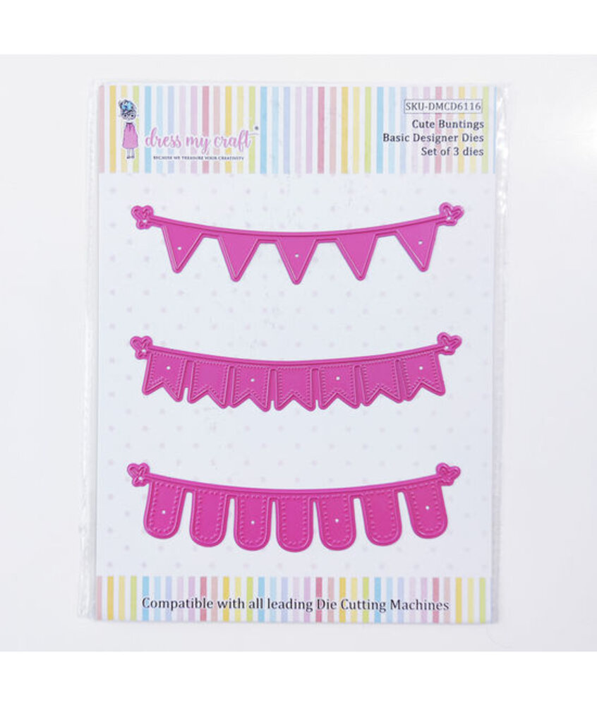 Dress My Craft Cutting Die Basic Designer Cute Buntings (DMCD6116) (OUTLET) Dress My Craft Cutting Die Basic Designer Cute Buntings (DMCD6116) (OUTLET)