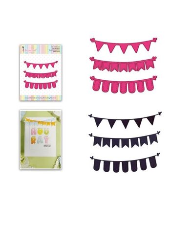 Dress My Craft Cutting Die Basic Designer Cute Buntings (DMCD6116) (OUTLET) Dress My Craft Cutting Die Basic Designer Cute Buntings (DMCD6116) (OUTLET)