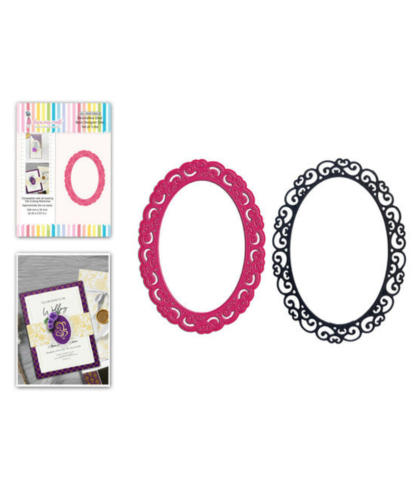 Dress My Craft Cutting Die Basic Designer Decorative Oval (DMCD6820) (OUTLET)