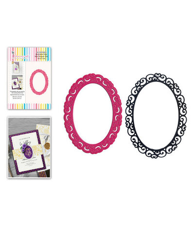 Dress My Craft Cutting Die Basic Designer Decorative Oval (DMCD6820) (OUTLET)