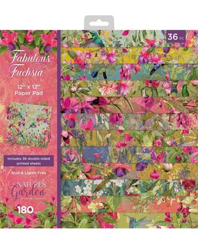 Crafter's Companion Fabulous Fuchsia 12x12 Inch Paper Pad (NGA-FF-PAD12) (DISCONTINUED)