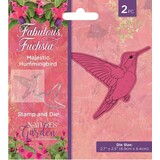 Crafter's Companion Fabulous Fuchsia Stamp & Die Majestic Hummingbird (NGA-FF-STD-MHUM) (OUTLET)