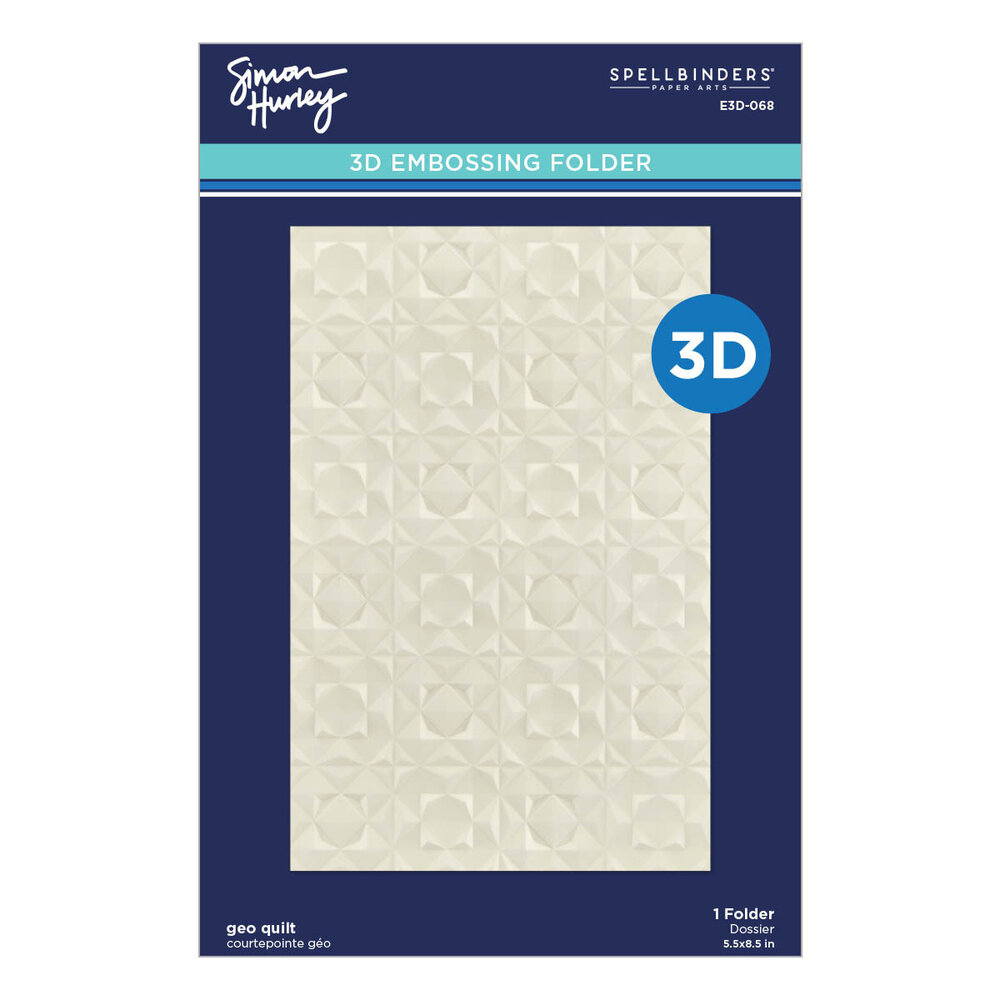 Spellbinders Geo Quilt 3D Embossing Folder (E3D-068) Spellbinders Geo Quilt 3D Embossing Folder (E3D-068)
