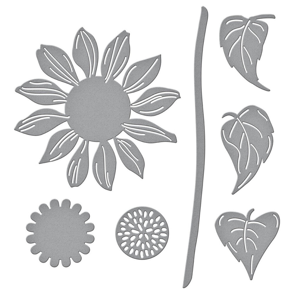 Spellbinders Sunflower Serenade Etched Dies (S3-494) Spellbinders Sunflower Serenade Etched Dies (S3-494)