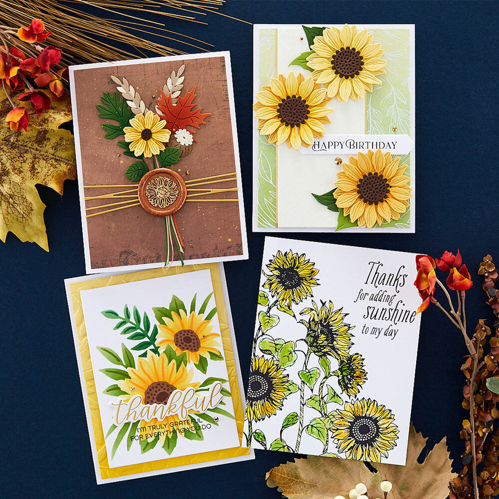 Spellbinders Sunflower Serenade Etched Dies (S3-494) Spellbinders Sunflower Serenade Etched Dies (S3-494)