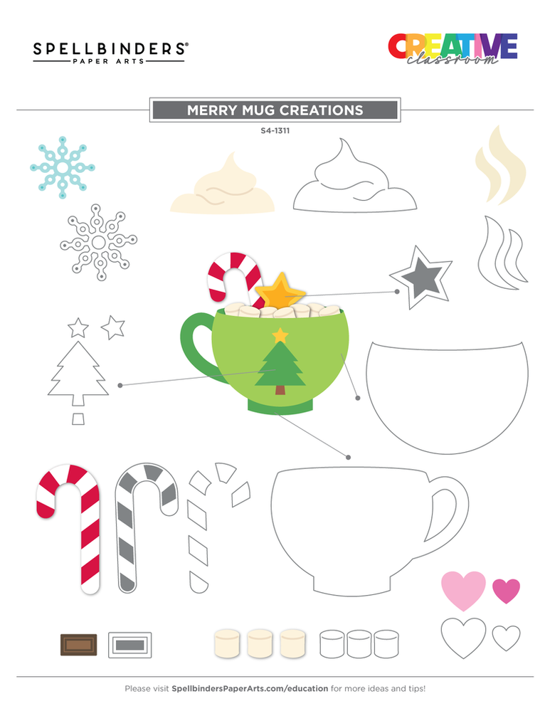 Spellbinders Merry Mug Creations Etched Dies (S4-1311) Spellbinders Merry Mug Creations Etched Dies (S4-1311)