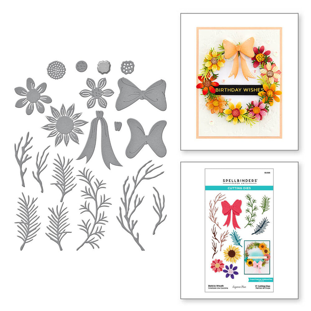Spellbinders Build-A-Wreath Etched Dies (S5-595) Spellbinders Build-A-Wreath Etched Dies (S5-595)