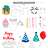 Spellbinders Birthday Wreath Add-Ons Etched Dies (S5-600) Spellbinders Birthday Wreath Add-Ons Etched Dies (S5-600)