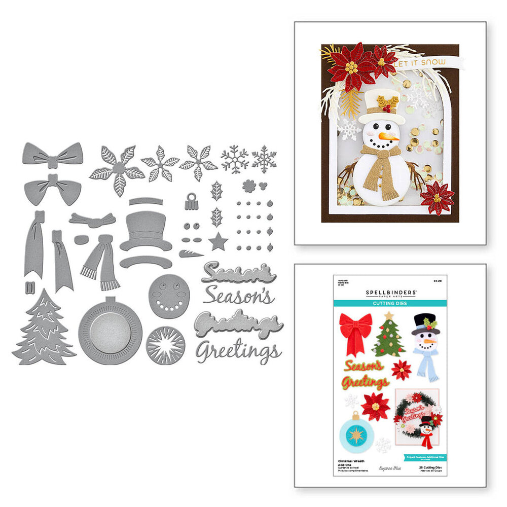 Spellbinders Christmas Wreath Add-Ons Etched Dies (S6-219) (OUTLET) Spellbinders Christmas Wreath Add-Ons Etched Dies (S6-219) (OUTLET)