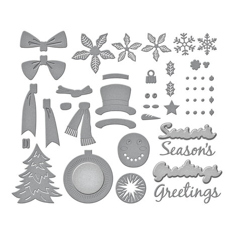 Spellbinders Christmas Wreath Add-Ons Etched Dies (S6-219) (OUTLET) Spellbinders Christmas Wreath Add-Ons Etched Dies (S6-219) (OUTLET)