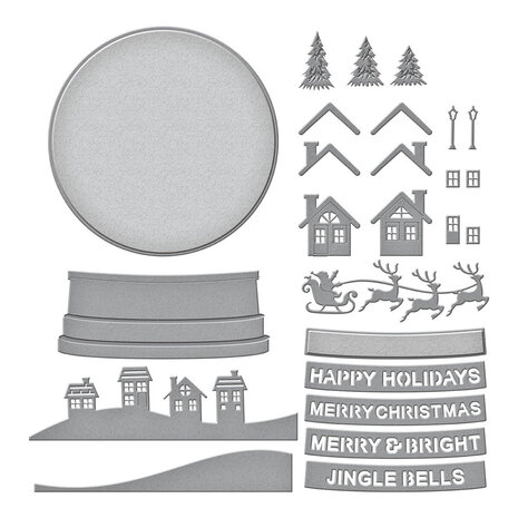 Spellbinders Simon's Snow Globe Etched Dies (S6-222)