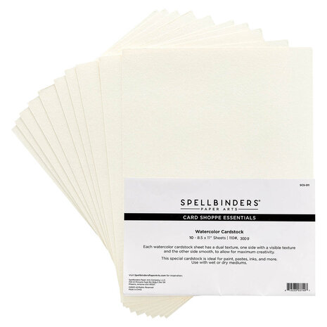 Spellbinders Watercolor Cardstock 8.5x11 Inch (10pcs) (SCS-311) (DISCONTINUED) Spellbinders Watercolor Cardstock 8.5x11 Inch (10pcs) (SCS-311) (DISCONTINUED)