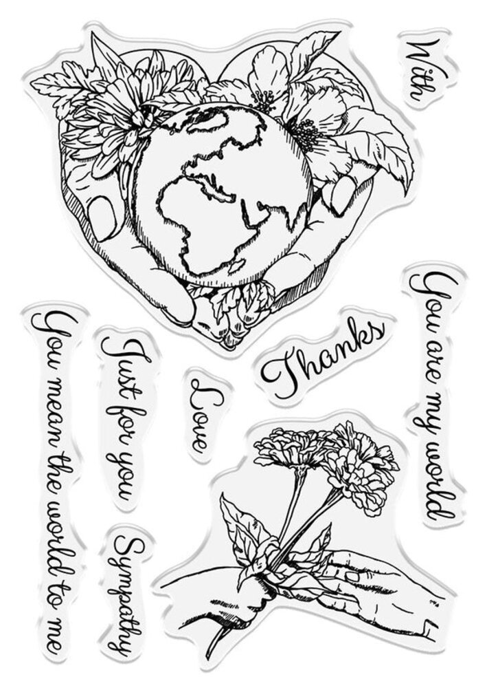 Crafter's Companion Mother Earth Clear Stamp You are my World (SD-ME-STP-YAMW) (OUTLET)