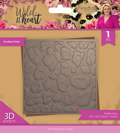 Crafter's Companion Wild at Heart 3D Embossing Folder Purfect Print (SIG-WAH-3D-EF5-PUP) (OUTLET)