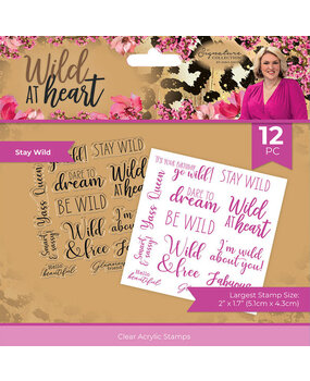 Crafter's Companion Wild at Heart Clear Stamp Stay Wild (SIG-WAH-CA-ST-STW) (OUTLET)