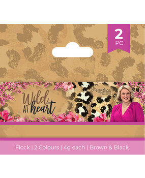 Crafter's Companion Wild at Heart Flock Brown & Black (2x4g) (SIG-WAH-FLOC) (OUTLET)