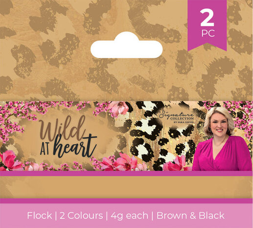 Crafter's Companion Wild at Heart Flock Brown & Black (2x4g) (SIG-WAH-FLOC) (OUTLET)