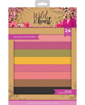 Crafter's Companion Wild at Heart A4 Luxury Linen Card Pack (SIG-WAH-LINEN-A4) (OUTLET)