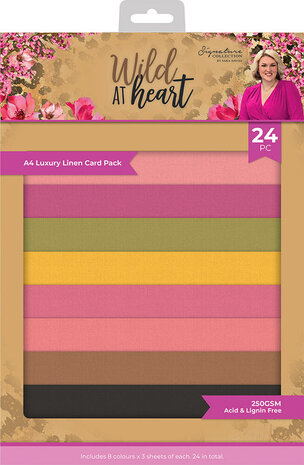 Crafter's Companion Wild at Heart A4 Luxury Linen Card Pack (SIG-WAH-LINEN-A4) (OUTLET)