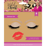 Crafter's Companion Wild at Heart Stamp & Stencil Glamour Girl (SIG-WAH-STEN-CA-GG) (OUTLET)