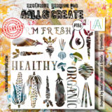 Aall and Create Stencil 6x6 Inch Organitastic (AALL-PC-186) (DISCONTINUED)