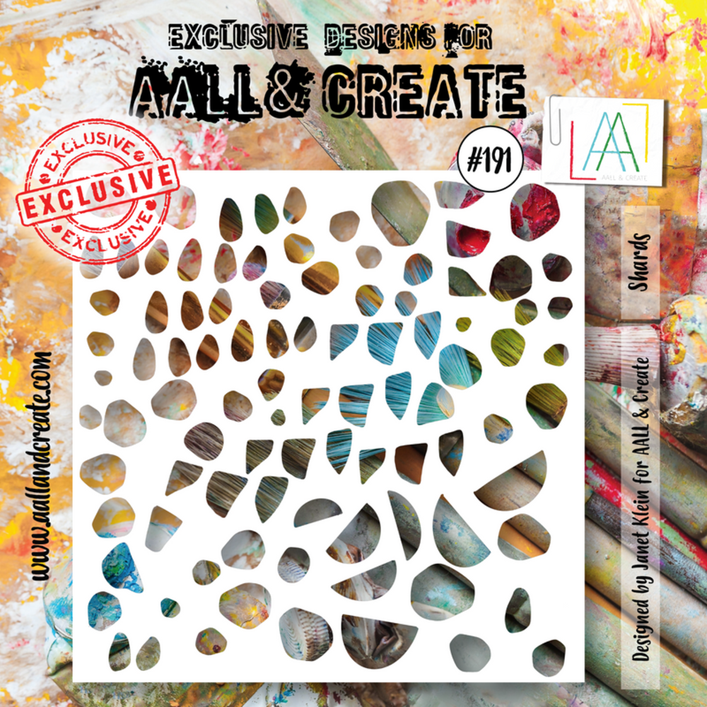 Aall and Create Stencil 6x6 Inch Shards (AALL-PC-191) (DISCONTINUED) Aall and Create Stencil 6x6 Inch Shards (AALL-PC-191) (DISCONTINUED)