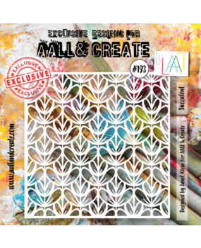 Aall and Create Stencil 6x6 Inch Succulent (AALL-PC-193) (DISCONTINUED)