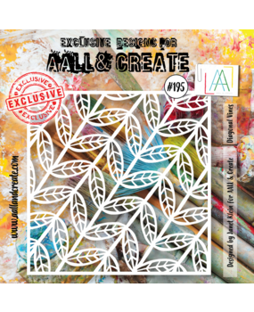 Aall and Create Stencil 6x6 Inch Diagonal Vines (AALL-PC-195) (DISCONTINUED)
