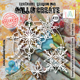 Aall and Create Stencil 6x6 Inch Snow Crystals (AALL-PC-221) (DISCONTINUED)