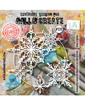 Aall and Create Stencil 6x6 Inch Snow Crystals (AALL-PC-221) (DISCONTINUED)