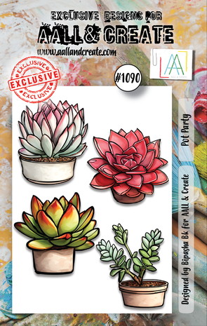Aall and Create Stamp Set A7 Pot Party (AALL-TP-1090) (DISCONTINUED)