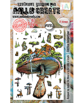 Aall and Create Stamp Set A6 Clifftop Fungarismo (AALL-TP-1095) (DISCONTINUED)