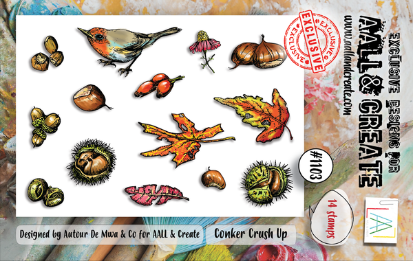 Aall and Create Stamp Set A7 Conker Crush Up (AALL-TP-1103) (DISCONTINUED)
