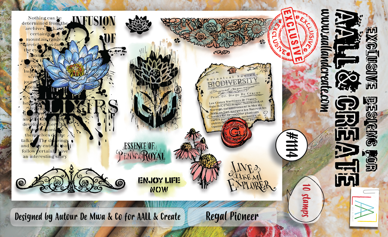 Aall and Create Stamp Set A6 Regal Pioneer (AALL-TP-1114) (DISCONTINUED)