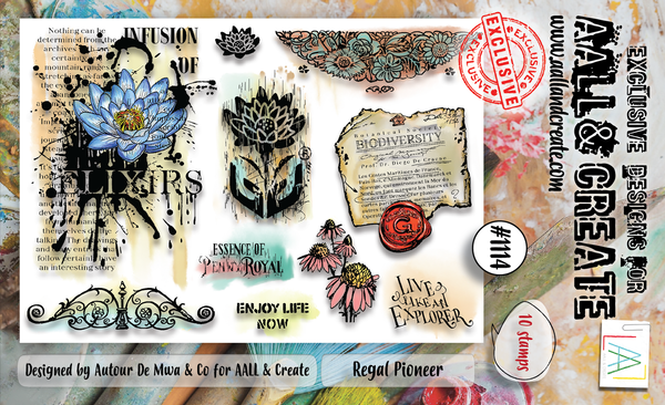 Aall and Create Stamp Set A6 Regal Pioneer (AALL-TP-1114) (DISCONTINUED)