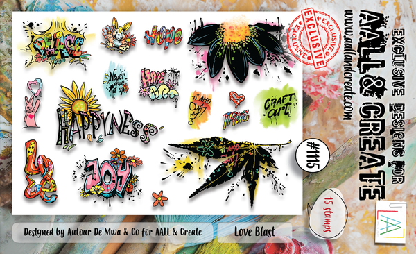 Aall and Create Stamp Set A6 Love Blast (AALL-TP-1115) (DISCONTINUED)