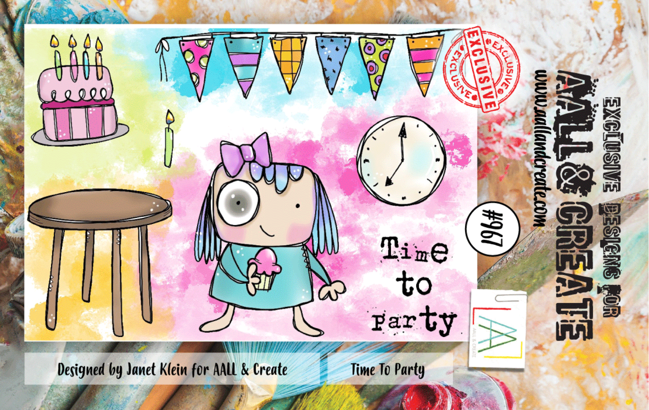 Aall and Create Stamp Set A7 Time To Party (AALL-TP-967) (DISCONTINUED)