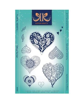 Katkin Krafts Floral Hearts Clear Stamp Set (KK0036) (OUTLET) Katkin Krafts Floral Hearts Clear Stamp Set (KK0036) (OUTLET)