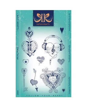 Katkin Krafts Wild Hearts Clear Stamp Set (KK0037) (OUTLET) Katkin Krafts Wild Hearts Clear Stamp Set (KK0037) (OUTLET)