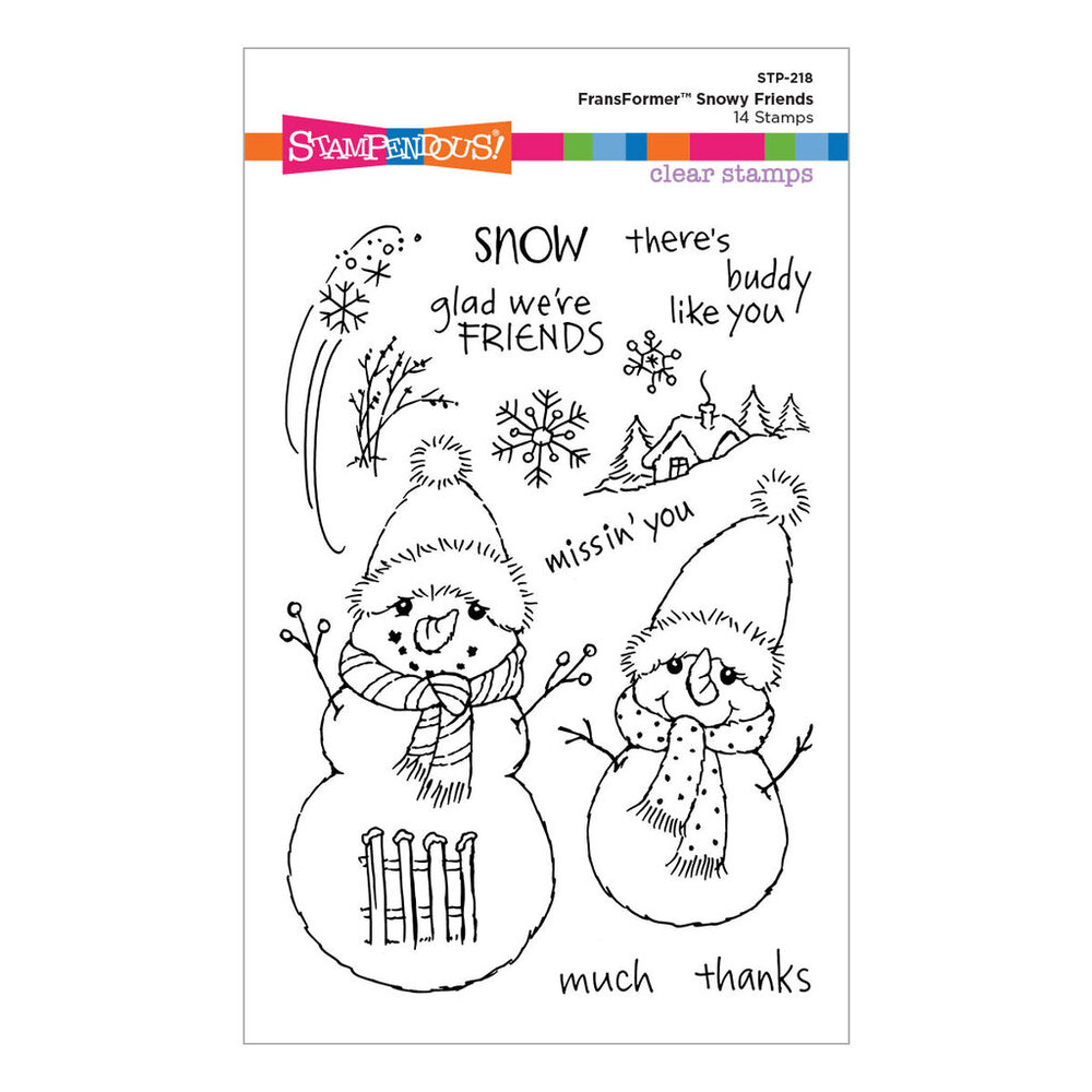 Stampendous FransFormer Snowy Friends Clear Stamp Set (STP-218) (OUTLET) Stampendous FransFormer Snowy Friends Clear Stamp Set (STP-218) (OUTLET)