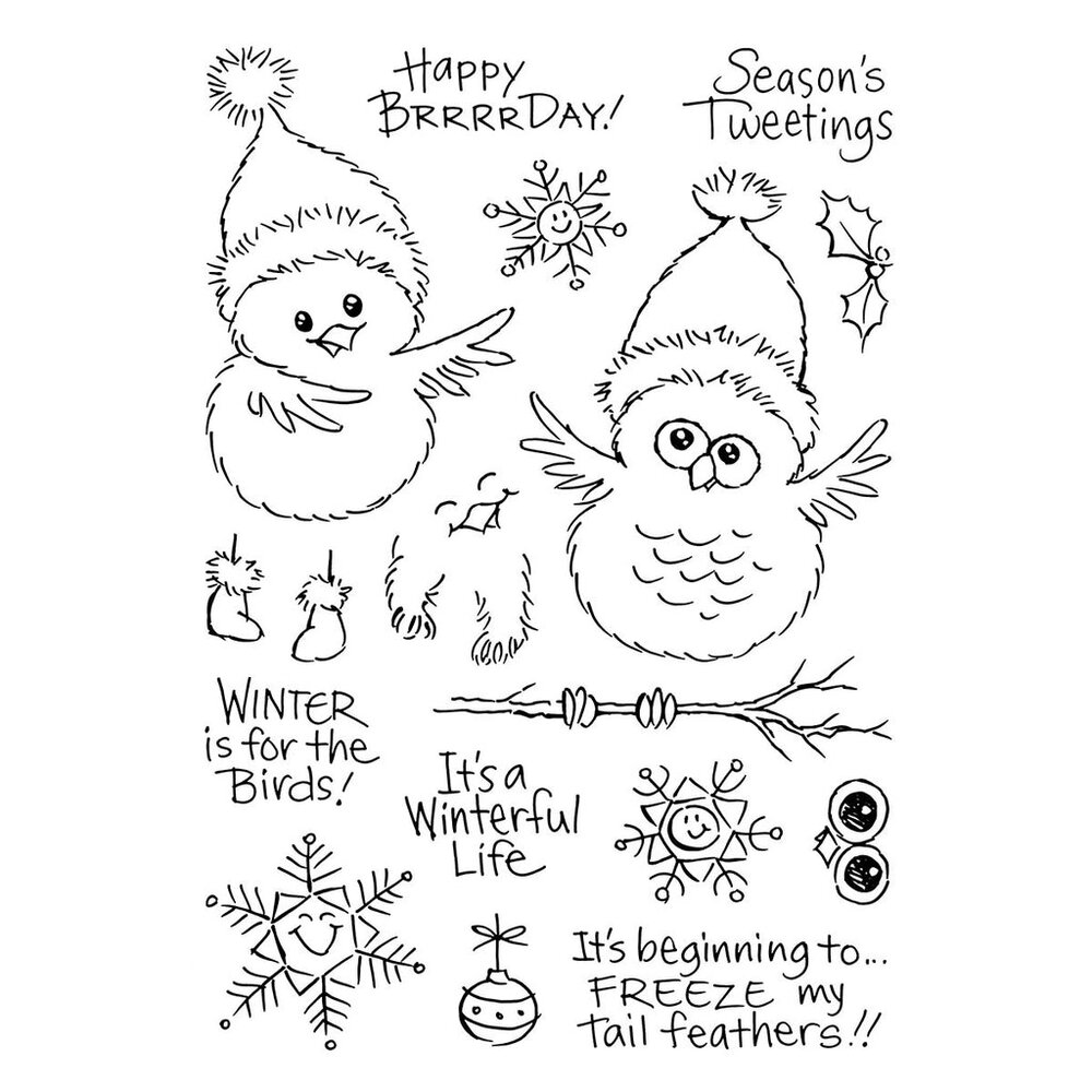 Stampendous FransFormer Snow Birds Clear Stamp Set (STP-219) (OUTLET) Stampendous FransFormer Snow Birds Clear Stamp Set (STP-219) (OUTLET)
