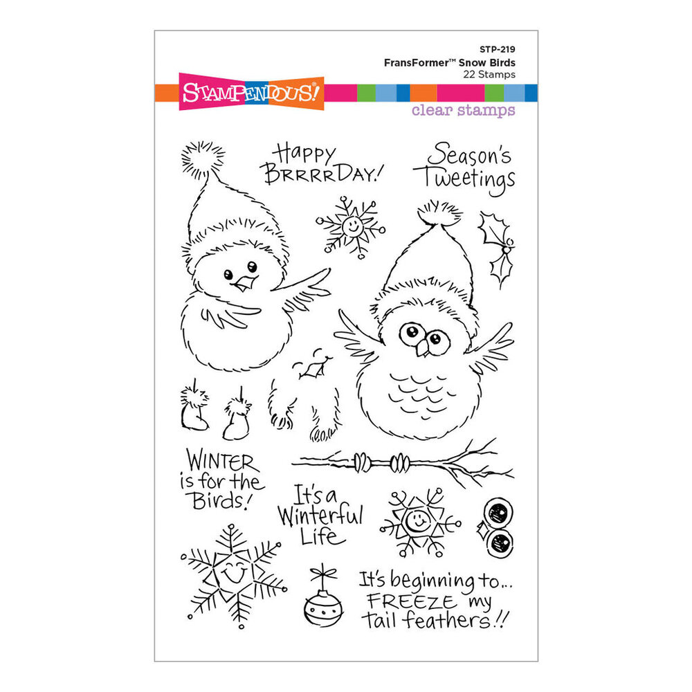 Stampendous FransFormer Snow Birds Clear Stamp Set (STP-219) (OUTLET) Stampendous FransFormer Snow Birds Clear Stamp Set (STP-219) (OUTLET)
