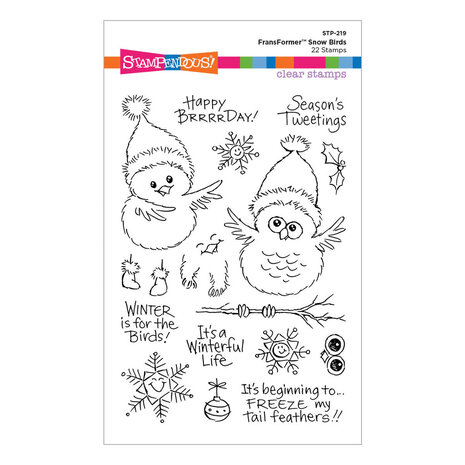 Stampendous FransFormer Snow Birds Clear Stamp Set (STP-219) (OUTLET) Stampendous FransFormer Snow Birds Clear Stamp Set (STP-219) (OUTLET)