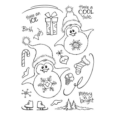 Stampendous FransFormer Snowy Penguins Clear Stamp Set (STP-220 ) (OUTLET) Stampendous FransFormer Snowy Penguins Clear Stamp Set (STP-220 ) (OUTLET)